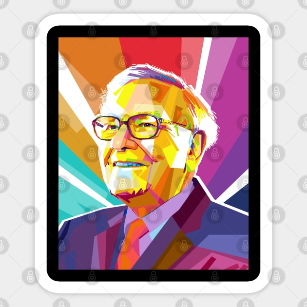 WARREN BUFFET ARTWORK Sticker by Vector Baturaja